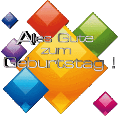 Messagi Tedesco Alles Gute zum Geburtstag Zusammenfassung - geometrisch Sfondo trasparente 014 
