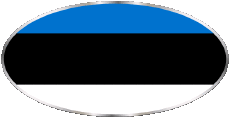 Drapeaux Europe Estonie Ovale 