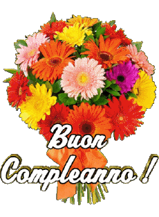 Mensajes Italiano Buon Compleanno Floreale Fondo transparente 003 