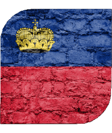Bandiere Europa Liechtenstein Quadrato 