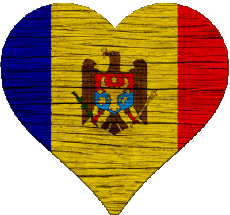 Banderas Europa Moldavia Corazón 