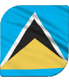 Fahnen Amerika St. Lucia Platz 