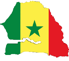Drapeaux Afrique Sénégal Carte 