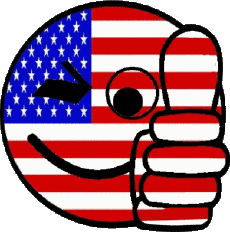 Fahnen Amerika U.S.A Smiley - OK 