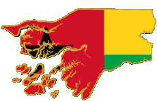 Bandiere Africa Guinea Bissau Carta Geografica 