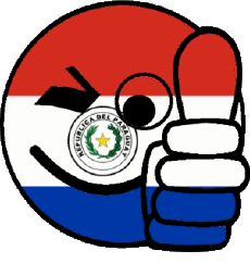 Drapeaux Amériques Paraguay Smiley - OK 