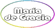 First Names FEMININE - Spain M Composed María de Gracia 