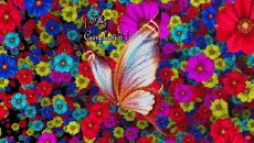 Mensajes Español Feliz Cumpleaños Mariposas Fondo animado 002 