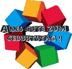 Mensajes Alemán Alles Gute zum Geburtstag Zusammenfassung - geometrisch Fondo transparente 004 