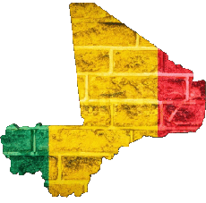 Flags Africa Mali Map 
