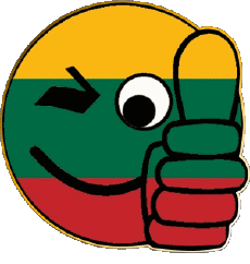 Drapeaux Europe Lituanie Smiley - OK 
