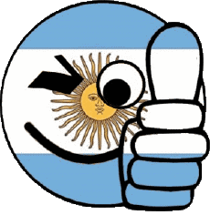 Flags America Argentina Smiley - OK 