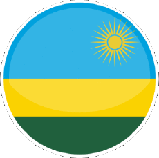 Flags Africa Rwanda Round 