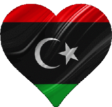 Flags Africa Libya Heart 