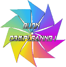 Messages Italian Buon Compleanno Astratto - Geometrico Transparent Background 016 