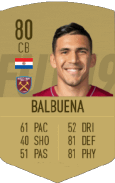Multimedia Videogiochi F I F A - Giocatori carte Paraguay Fabián Balbuena 
