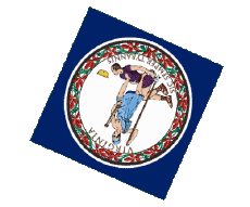 Banderas América U.S.A - Estados Virginia Esfera - Cubo 