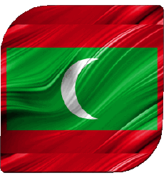Flags Asia Maldives Square 