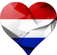 Flags Europe Netherlands Heart 