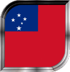 Bandiere Oceania Samoa Quadrato 