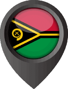 Drapeaux Océanie Vanuatu Epingle de Localisation 