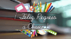 Mensajes Español Feliz Regreso a Clases Fondo animado 002 