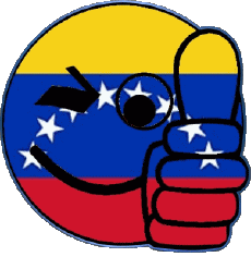 Fahnen Amerika Venezuela Smiley - OK 