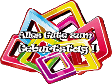 Messagi Tedesco Alles Gute zum Geburtstag Zusammenfassung - geometrisch Sfondo trasparente 017 