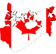 Drapeaux Amériques Canada Carte 