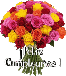 Mensajes Español Feliz Cumpleaños Floral Fondo transparente 016 