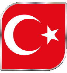 Drapeaux Asie Turquie Carré 
