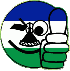 Fahnen Afrika Lesotho Smiley - OK 