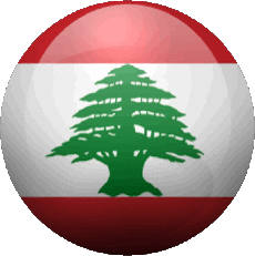 Fahnen Asien Libanon Runde 
