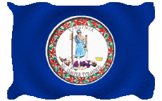 Flags America U.S.A - States Virginia Waving 