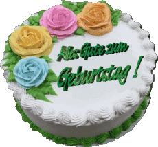 Mensajes Alemán Alles Gute zum Geburtstag Kuchen 007 