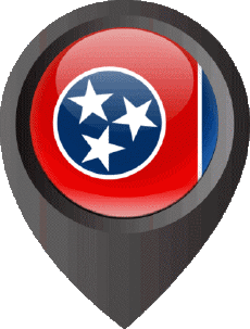 Bandiere America U.S.A - Stati Tennessee Perno di posizione 