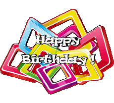 Messages Anglais Happy Birthday Abstract - Geometric 017 