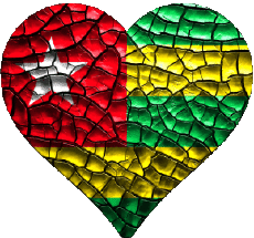 Flags Africa Togo Heart 