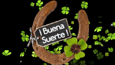 Mensajes Español Buena Suerte Fondo animado 001 