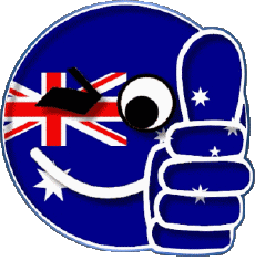 Fahnen Ozeanien Australien Smiley - OK 