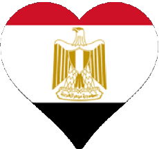 Drapeaux Afrique Egypte Coeur 