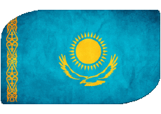Flags Asia Kazakhstan Rectangle 