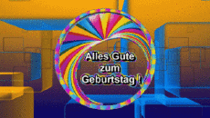 Nachrichten Deutsche Alles Gute zum Geburtstag Zusammenfassung - geometrisch Animierter Hintergrund 002 