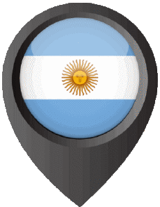 Fahnen Amerika Argentinien Standort-Pin 