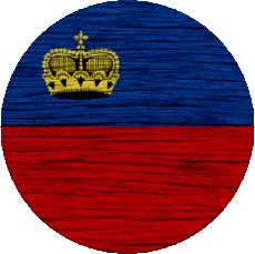 Drapeaux Europe Liechtenstein Rond 