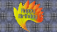 Nachrichten Englisch Happy Birthday Abstract - Geometric Animierter Hintergrund 004 