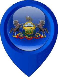 Fahnen Amerika U.S.A - States Pennsylvania Standort-Pin 