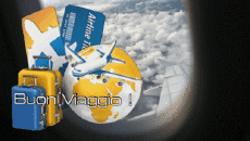 Messages Italian Buon Viaggio Animated Background 002 