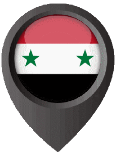 Banderas Asia Siria Marcador de ubicación 