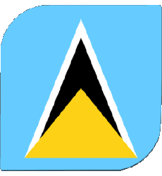 Fahnen Amerika St. Lucia Platz 